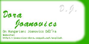 dora joanovics business card